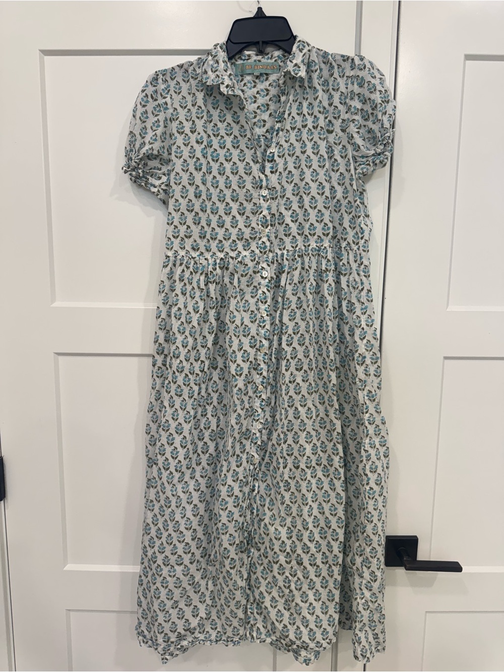 Cotton floral maxi dress
